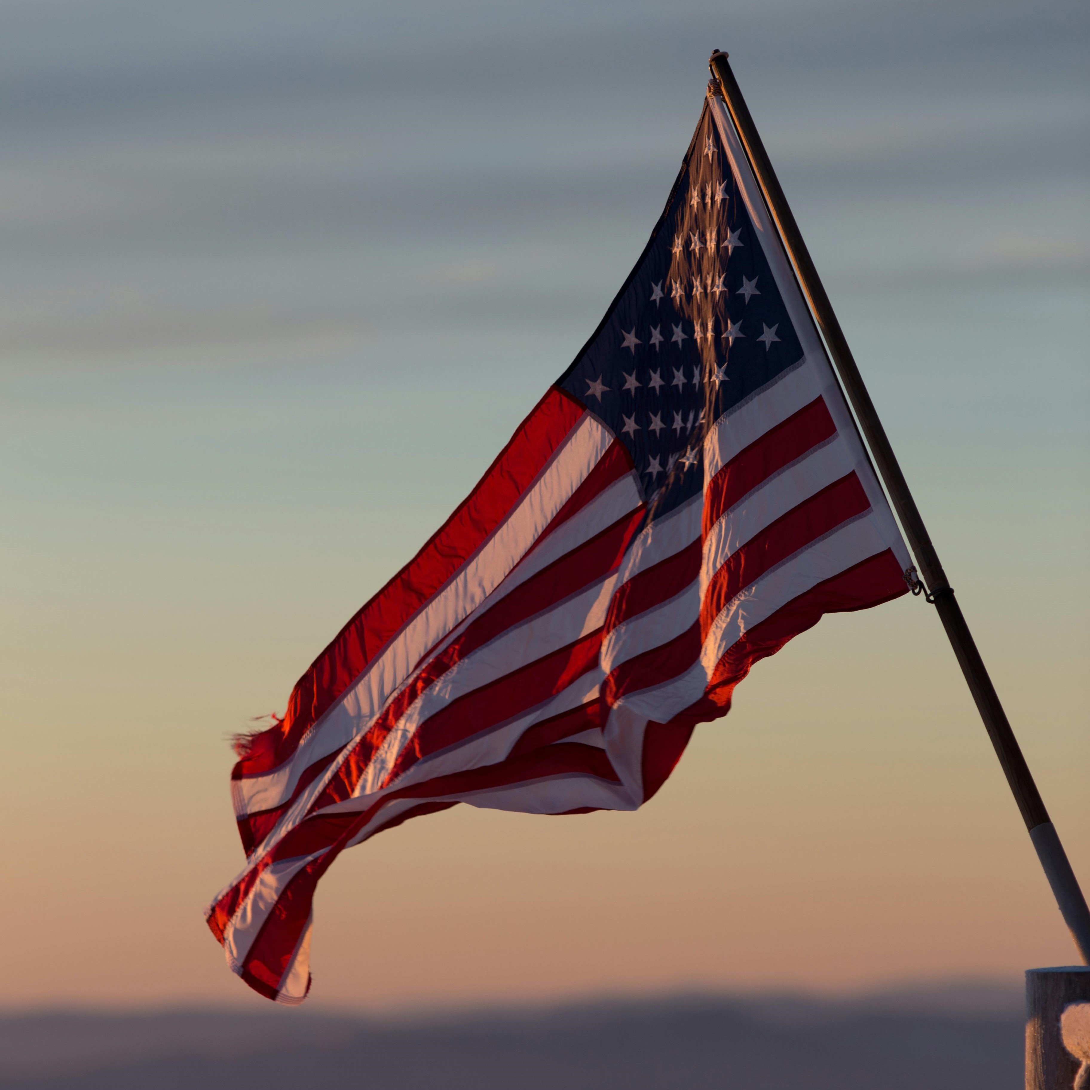 Flag waving in the wind